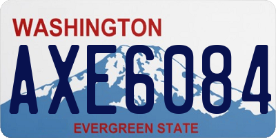 WA license plate AXE6084