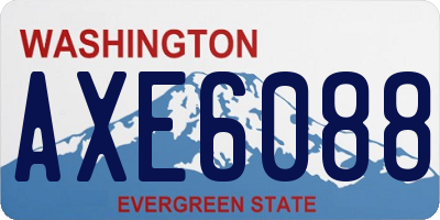 WA license plate AXE6088