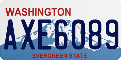 WA license plate AXE6089
