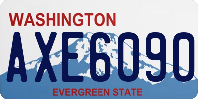WA license plate AXE6090