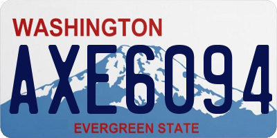 WA license plate AXE6094