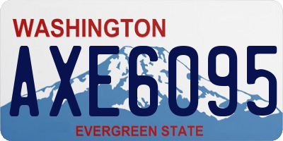 WA license plate AXE6095