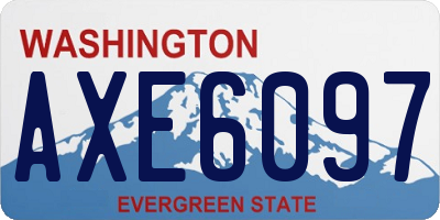 WA license plate AXE6097
