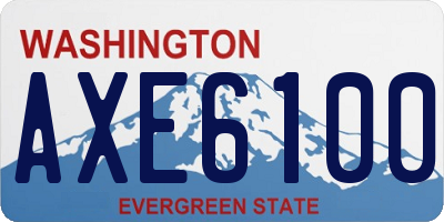 WA license plate AXE6100