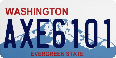 WA license plate AXE6101
