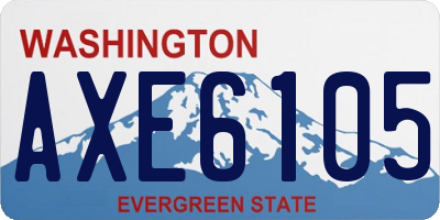 WA license plate AXE6105