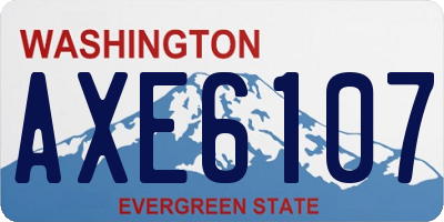 WA license plate AXE6107