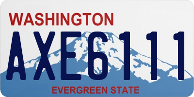WA license plate AXE6111