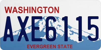 WA license plate AXE6115