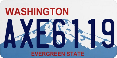 WA license plate AXE6119