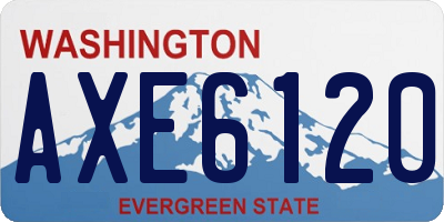 WA license plate AXE6120