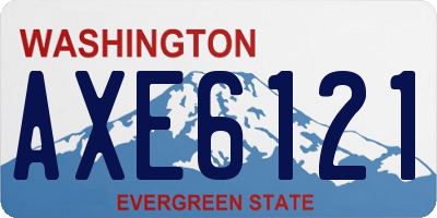 WA license plate AXE6121