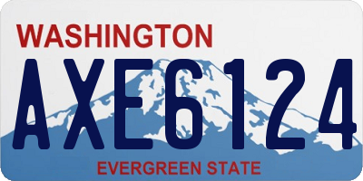 WA license plate AXE6124