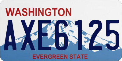 WA license plate AXE6125