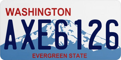 WA license plate AXE6126
