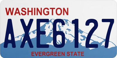 WA license plate AXE6127