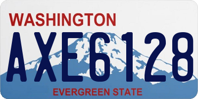 WA license plate AXE6128