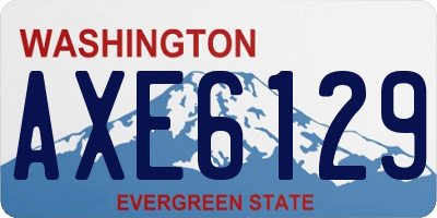 WA license plate AXE6129