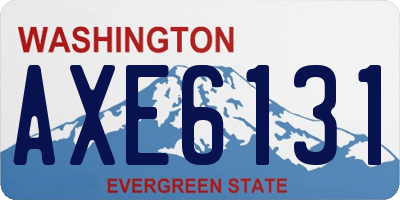 WA license plate AXE6131