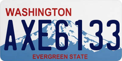 WA license plate AXE6133