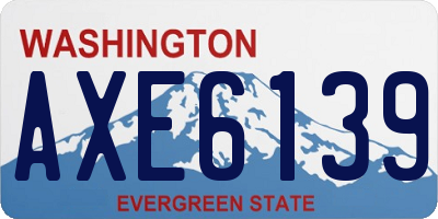 WA license plate AXE6139