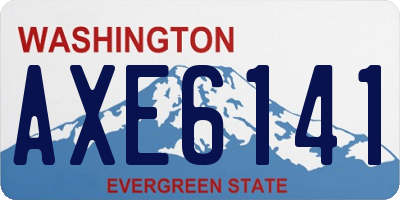 WA license plate AXE6141