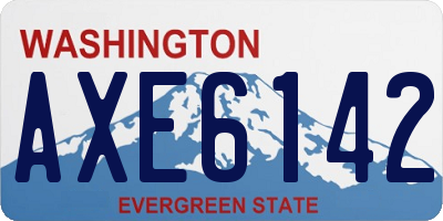 WA license plate AXE6142