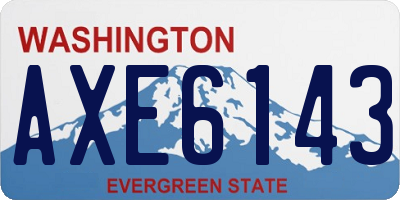 WA license plate AXE6143