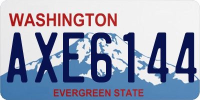 WA license plate AXE6144