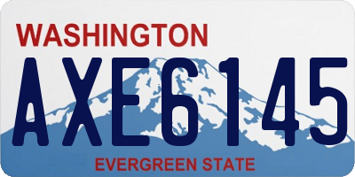 WA license plate AXE6145