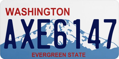 WA license plate AXE6147