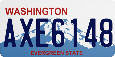 WA license plate AXE6148