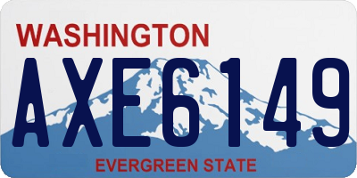 WA license plate AXE6149