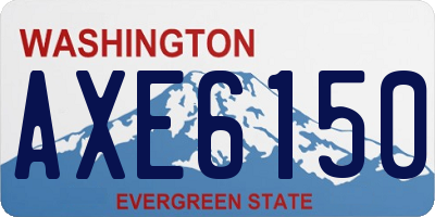 WA license plate AXE6150