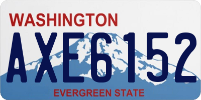 WA license plate AXE6152