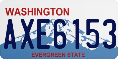 WA license plate AXE6153