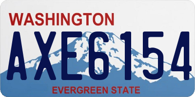 WA license plate AXE6154