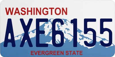 WA license plate AXE6155