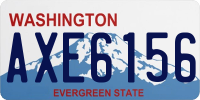 WA license plate AXE6156