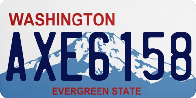 WA license plate AXE6158