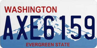 WA license plate AXE6159