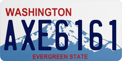WA license plate AXE6161
