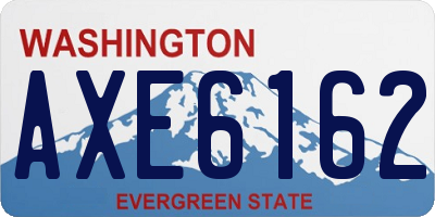 WA license plate AXE6162