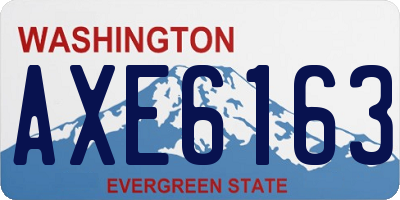 WA license plate AXE6163