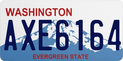 WA license plate AXE6164