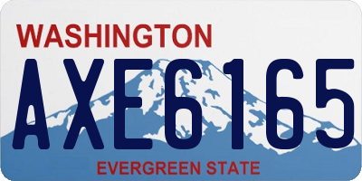 WA license plate AXE6165