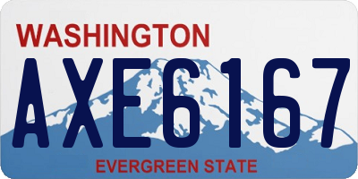 WA license plate AXE6167