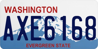 WA license plate AXE6168