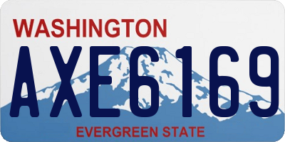 WA license plate AXE6169