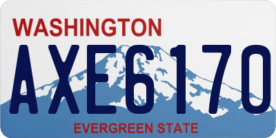 WA license plate AXE6170